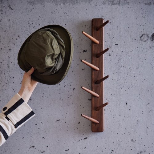 Pure Walnut Coat Hanger - Vertical 