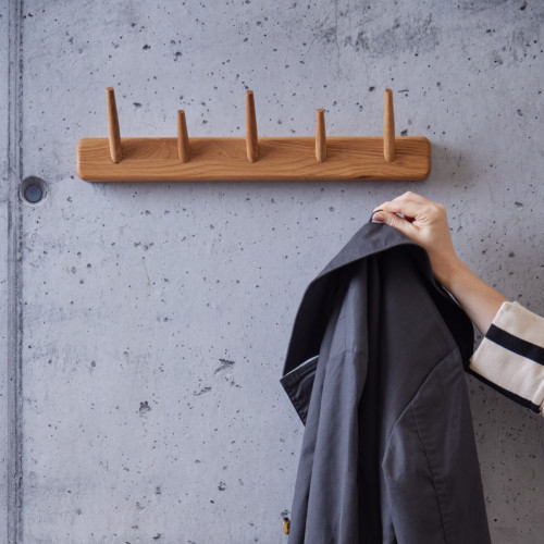 Pure Oak Coat Hanger - Horizontal 