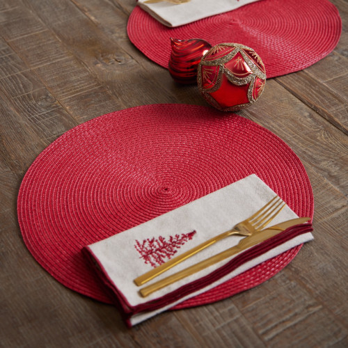 Red Lurex Placemat - Set of 6