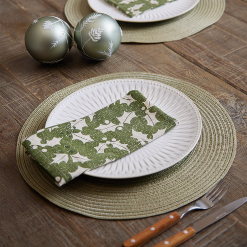 Green Round Placemat - Set of 6