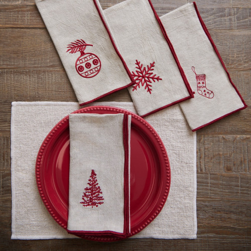 Christmas Motif Napkin - Set of 4