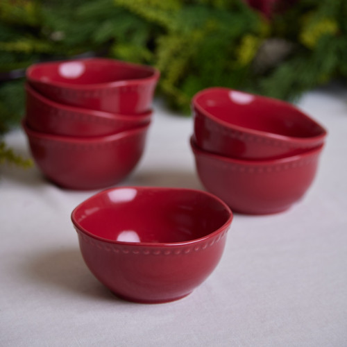 Claret Small Bowl - Set Of 6