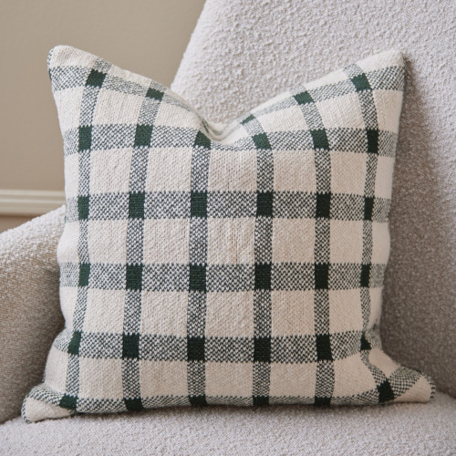 Green Wide Check Cushion 