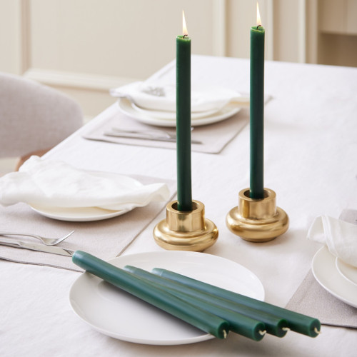 Green Ivy Dinner Candles - Set of 6