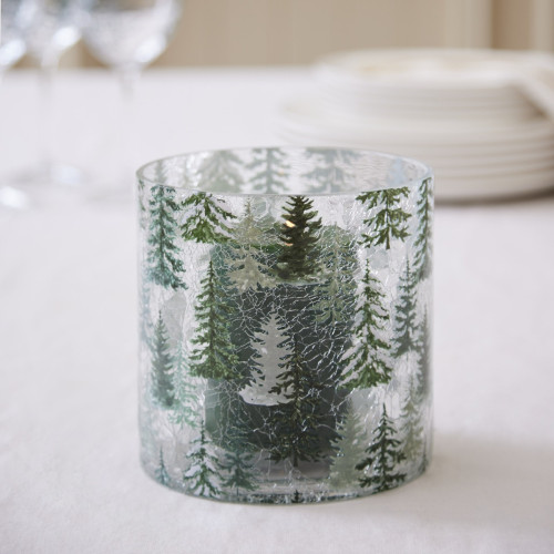 Tree scape candle jar 