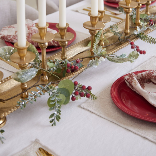 Assorted Leaves With Red Berry Garland