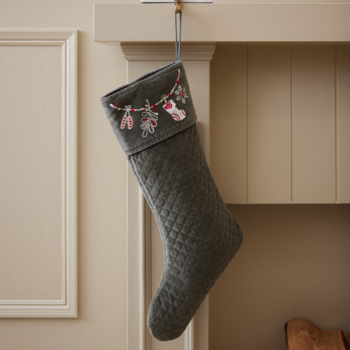 Velvet Quilt Christmas Stocking