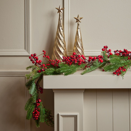 Red Berry And Pine Garland 