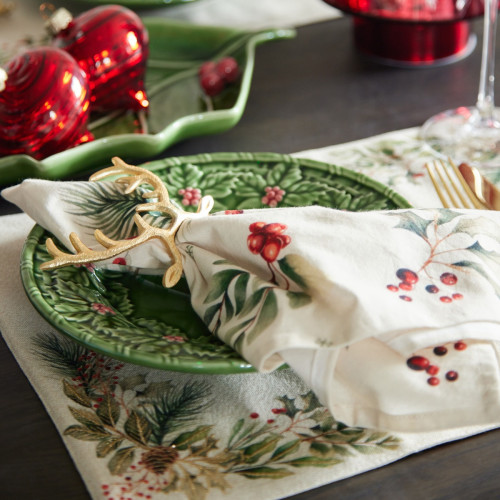 Gold Antler Napkin Holder - Set Of 4