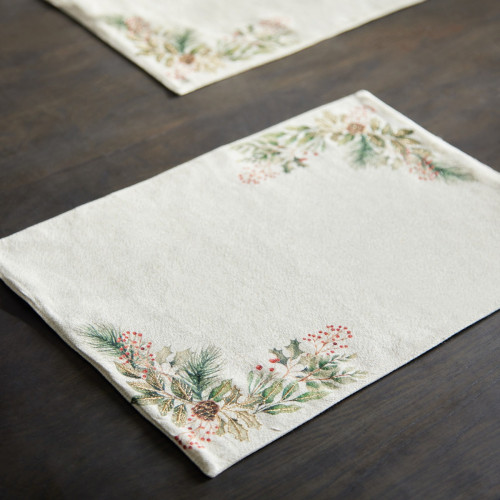 Winter Berry Placemat - Set Of 6