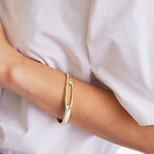 Cut Out Bangle Gold Plated