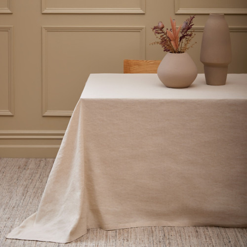 Natural Cotton Linen Tablecloth - Small