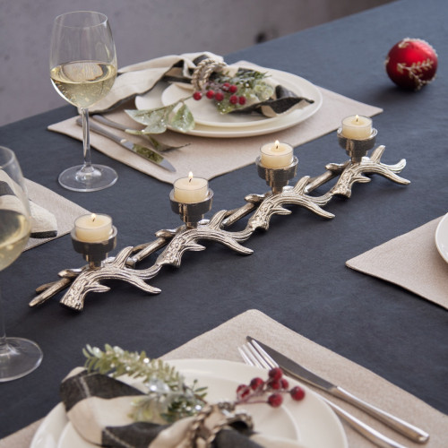 4 Piece Antler Candelabra