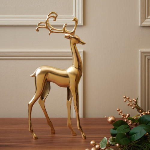 Solid Brass Gold Stag - Small