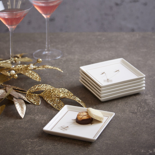 Small Cadeau Square Plate - Set Of 6
