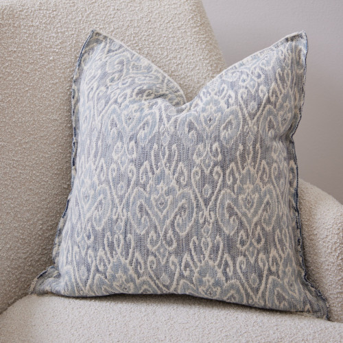 Blue Ikat Design Cushion 
