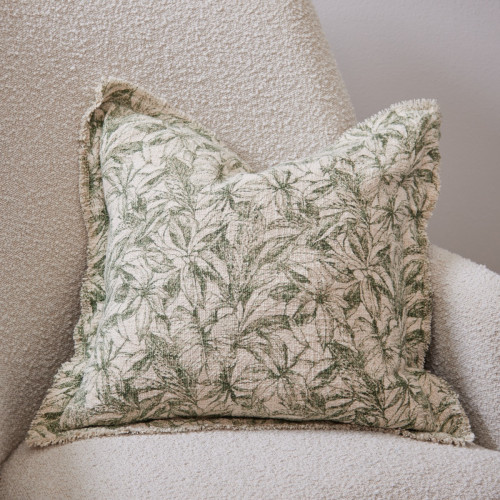 Tropical Leaves Cushion Green