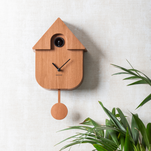 Modern Wall Cuckoo Clock - Dark Wood