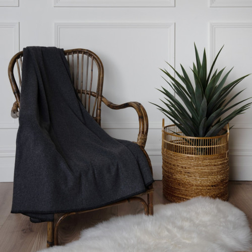 Charcoal Fleece Throw