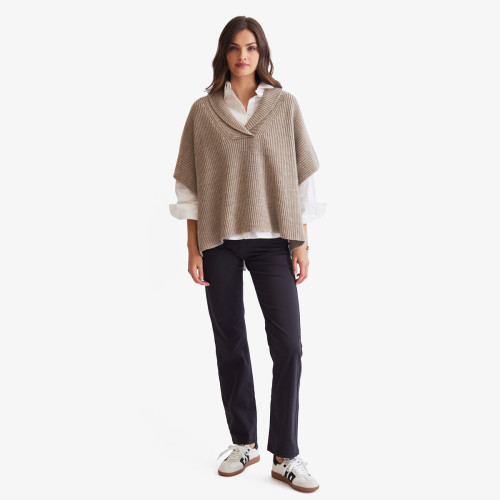 Draped Knit Poncho