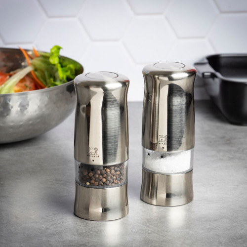 Peugeot Zeli Electric salt and pepper mill duo
