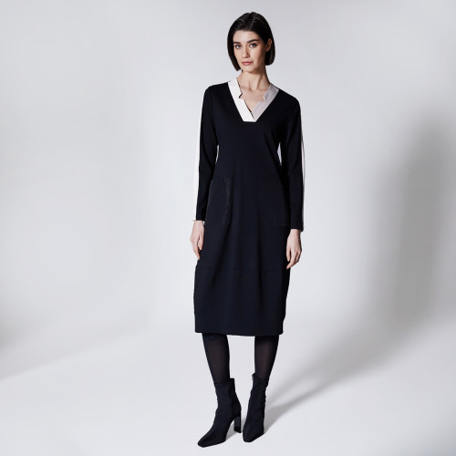 Black Side Striped Dress