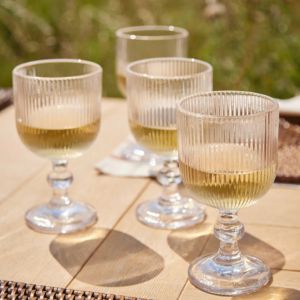 Riviera Ribbed White Wine Glass